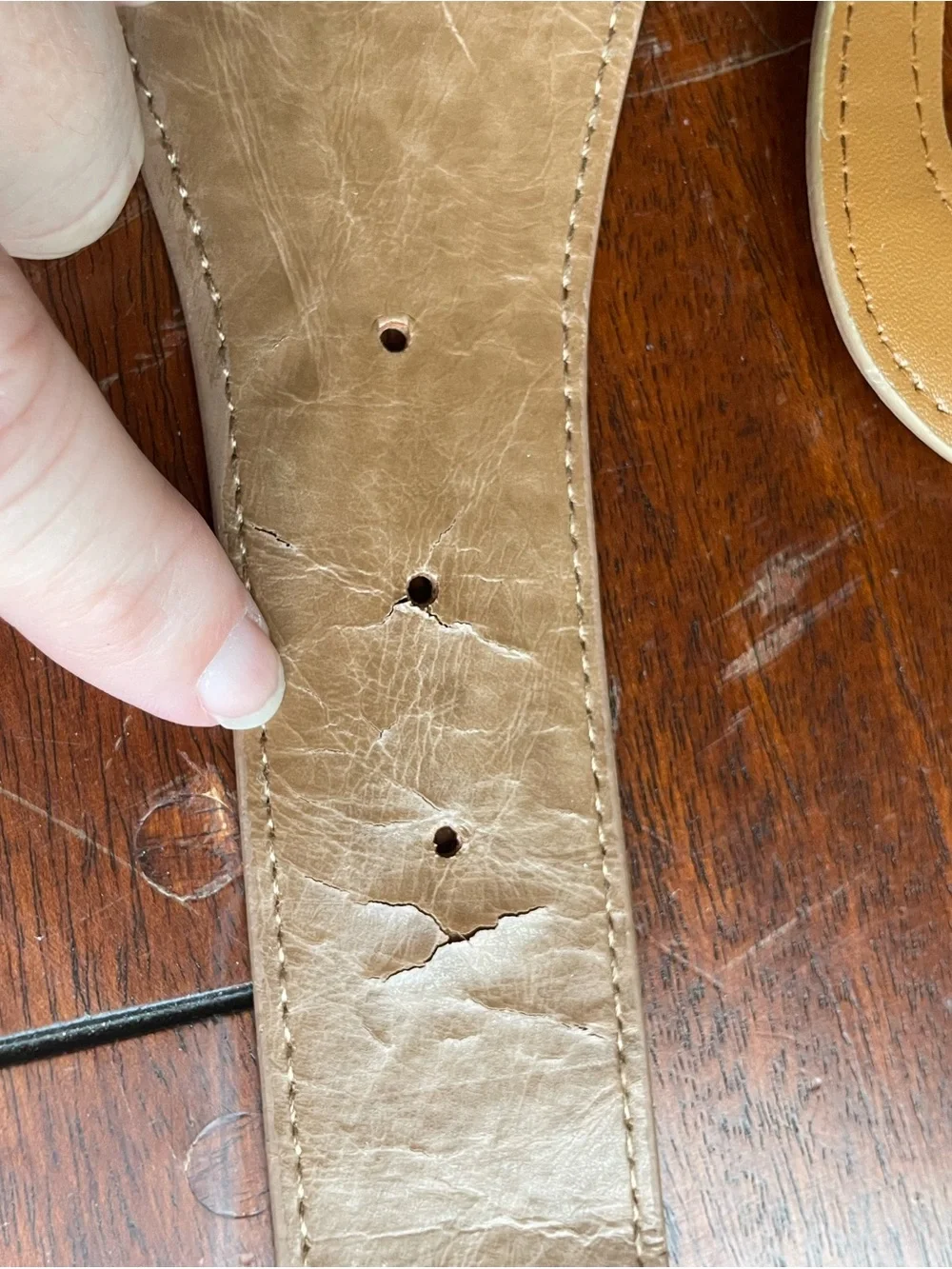 Wide Tan Elastic Waist Belt with Buckle